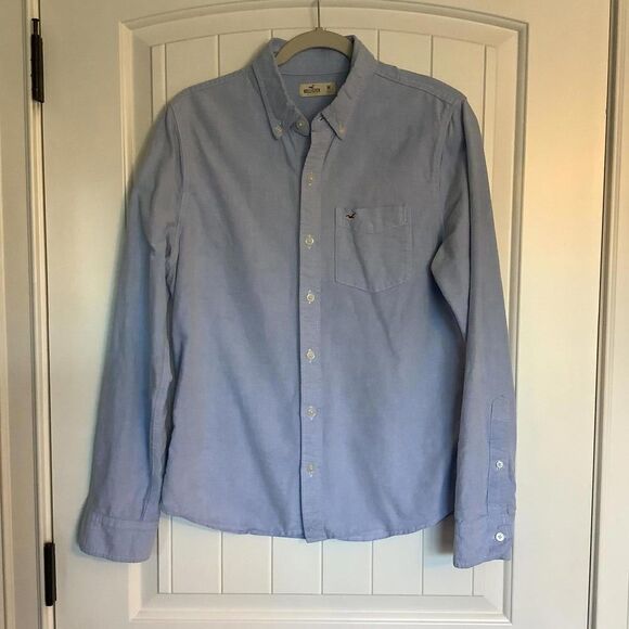 Hollister Light Blue Button-Up Shirt - Picture 1 of 4